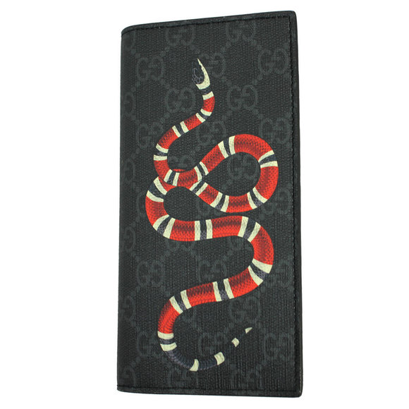 Gucci Multicolor Supreme Canvas Wallet Black GG Kingsnake - Picture 1 of 4